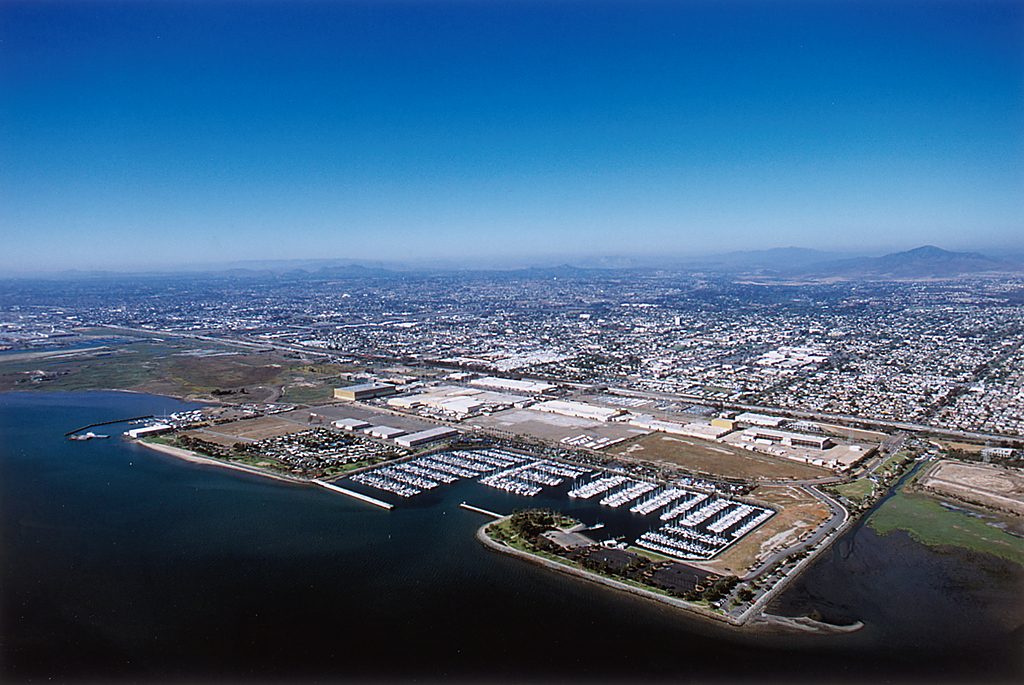 Chula Vista Bayfront marina on San Diego Bay