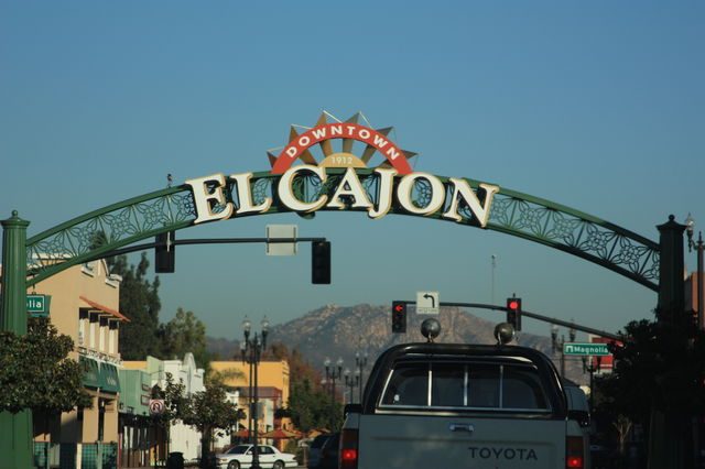 Downtown El Cajon sign over Main Street